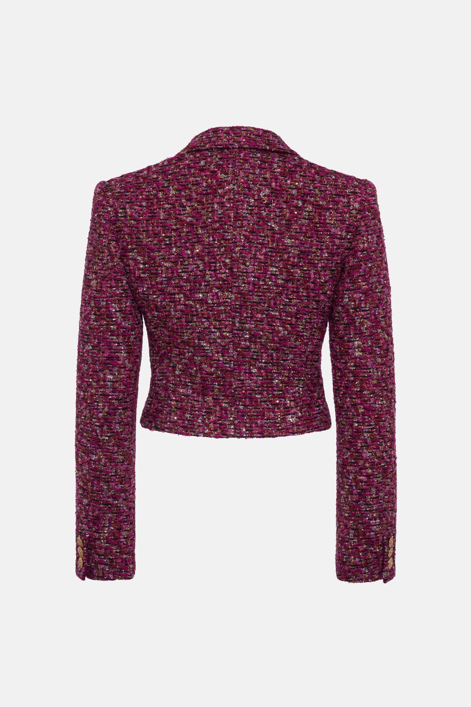SEQUIN TWEED DOUBLE BREASTED JACKET - 2
