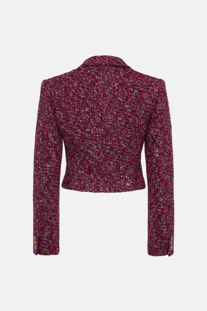 Alessandra Rich SEQUIN TWEED DOUBLE BREASTED JACKET outlook
