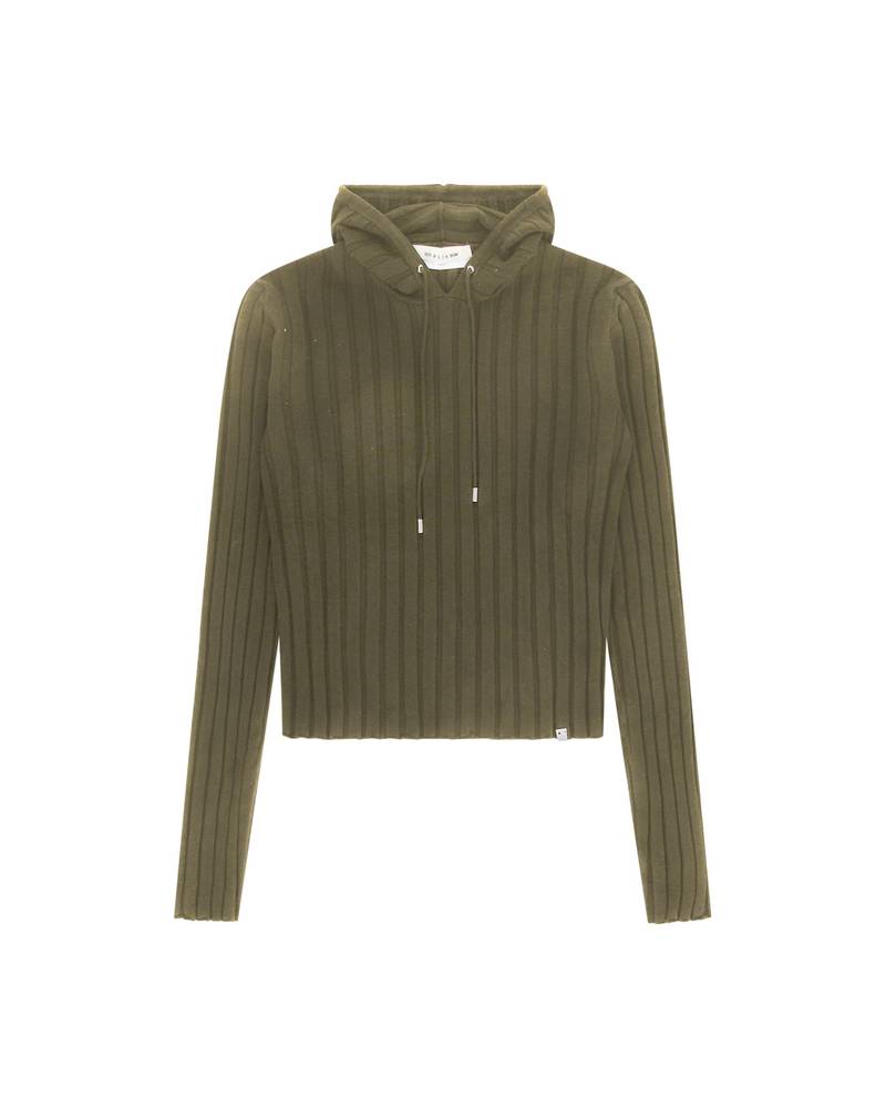 RIBBED KNIT HOODIE 1