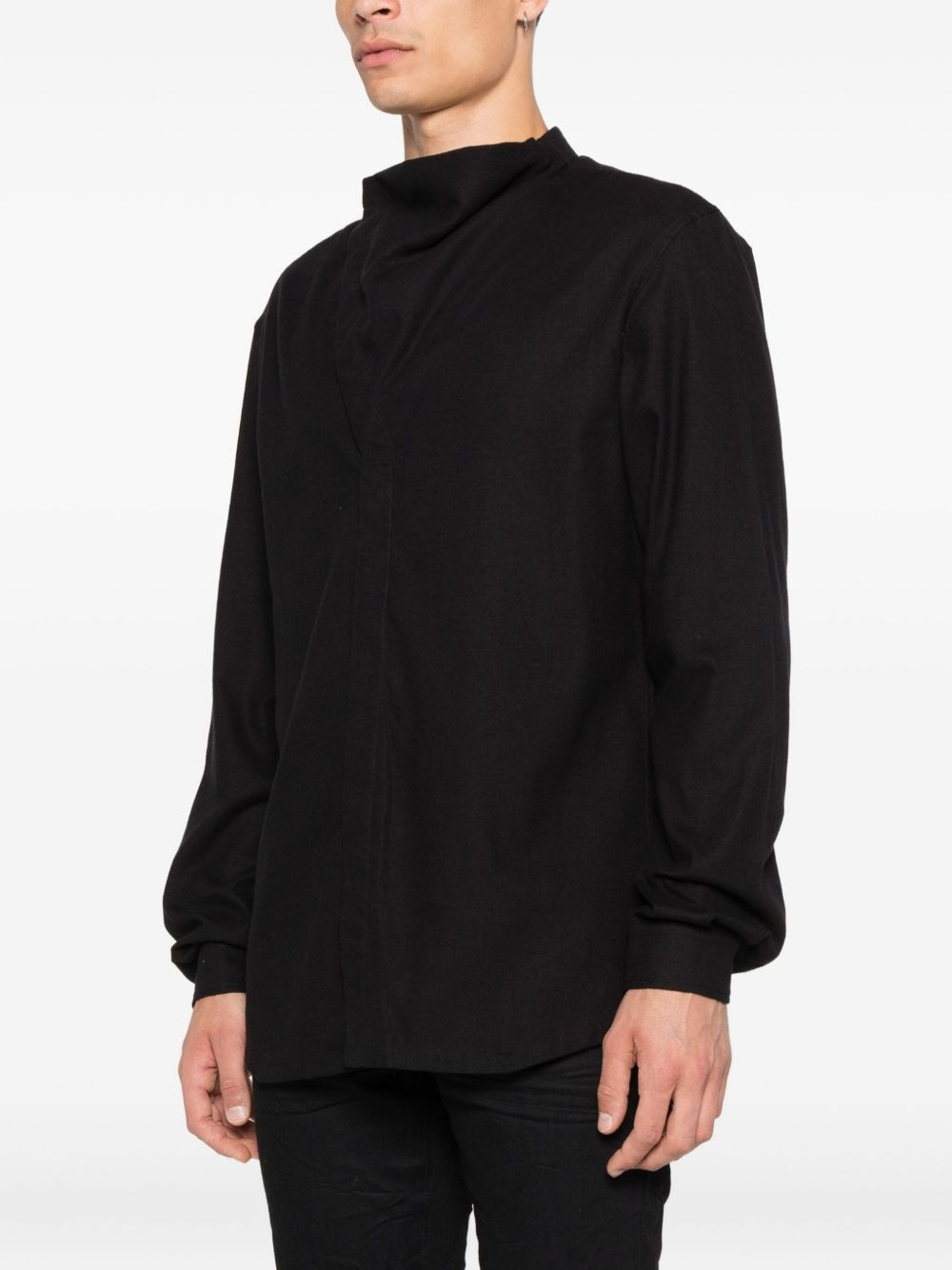 high-neck long-sleeve shirt - 3