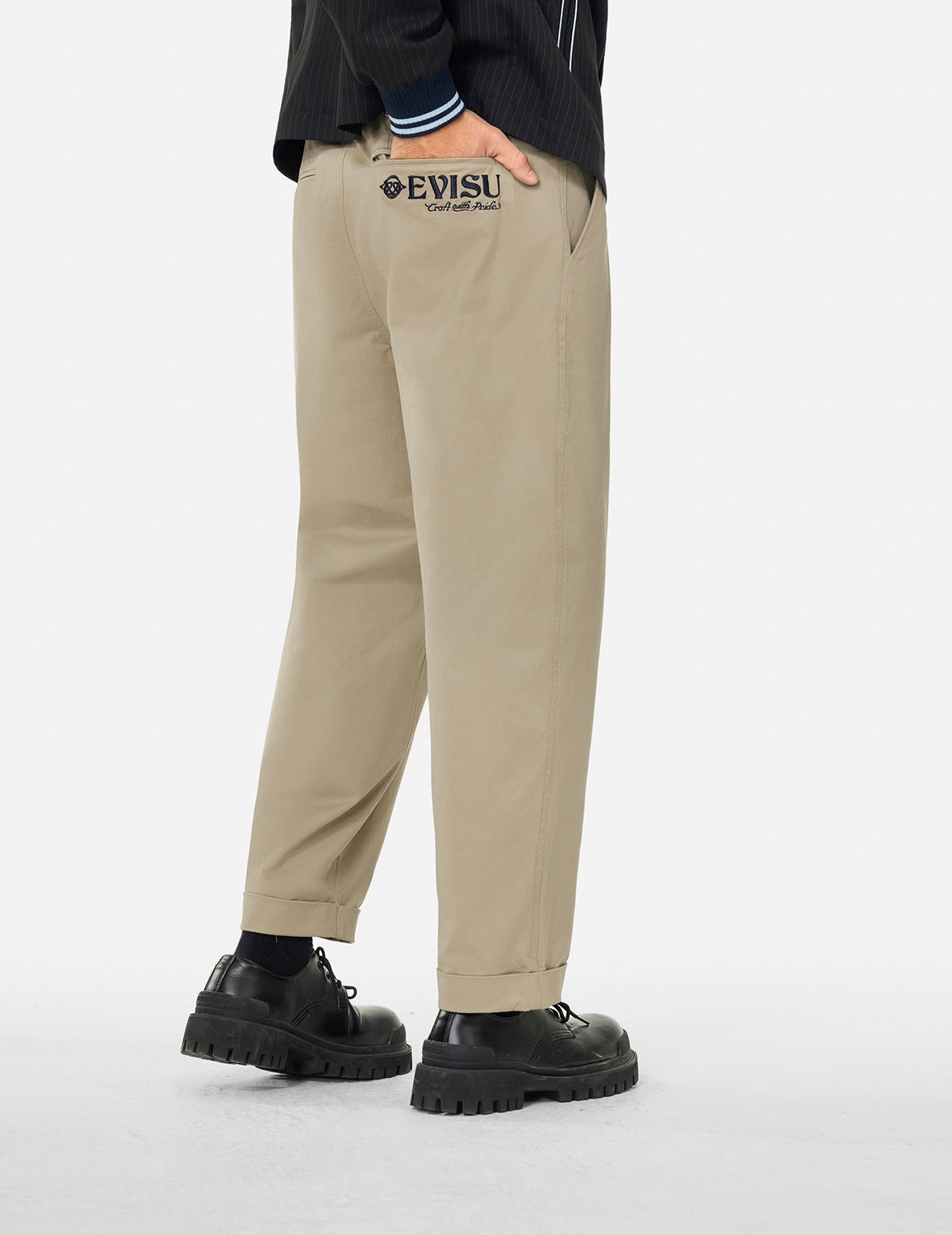 Wheel of Wisdom and Logo Embroidery Taper Chino - 5