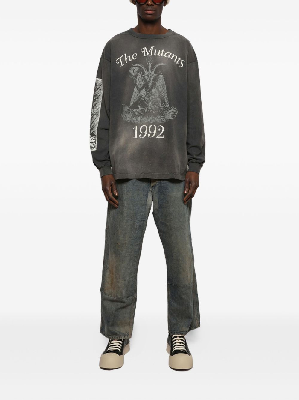 graphic-print long-sleeves T-shirt - 3