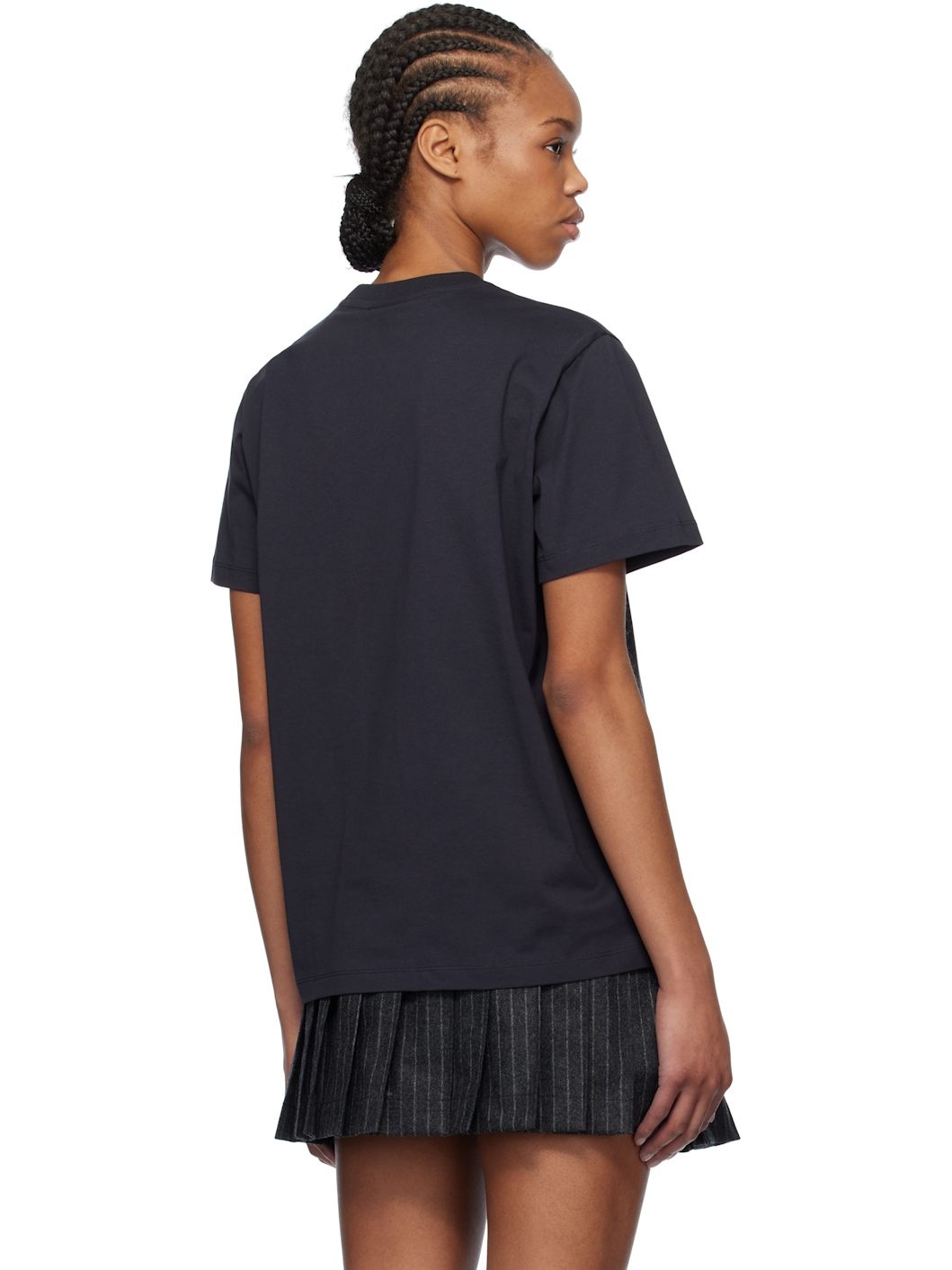 Black Basic Jersey Owls Relaxed T-shirt - 3