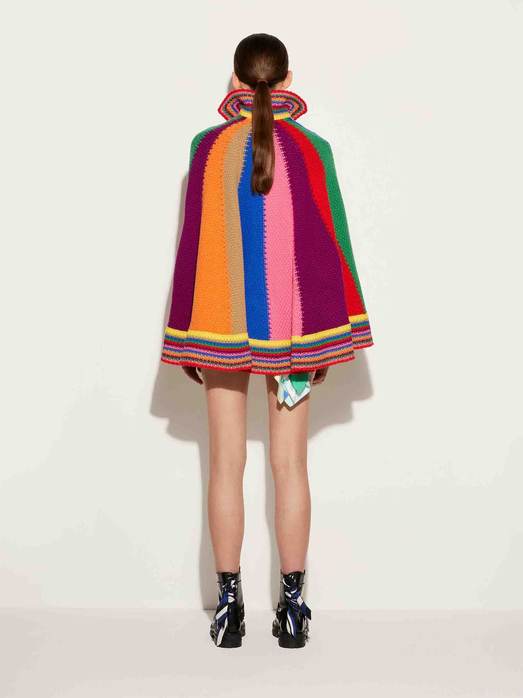 MULTICOLOR CAPE COAT - 4