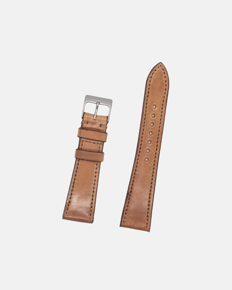 MADE-IN-USA HONEY BROWN SHELL CORDOVAN WATCH STRAP 1