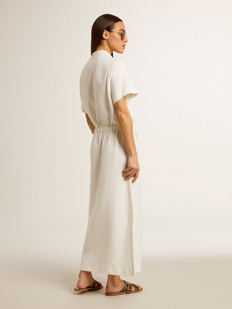 Polo dress in knitted cotton jersey 3