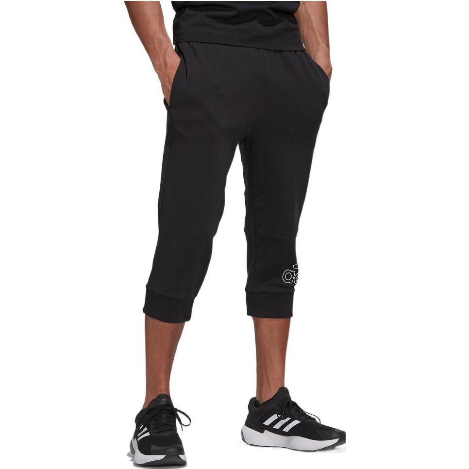Men's adidas Solid Color Pants Logo Casual Sports Pants/Trousers/Joggers Black HE1827 - 4