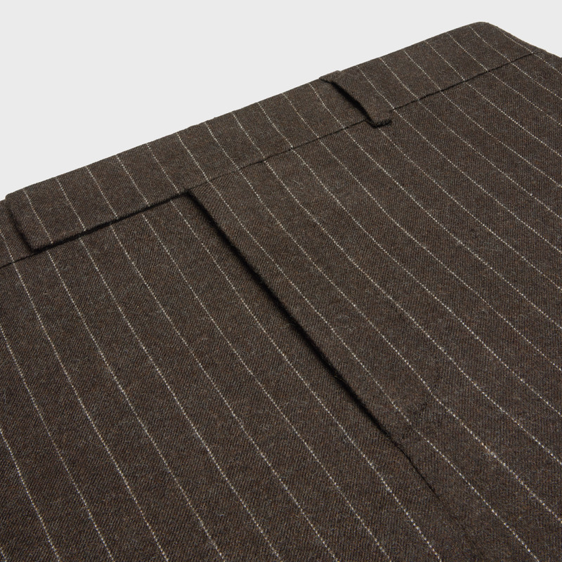 flared pants in striped flannel 3