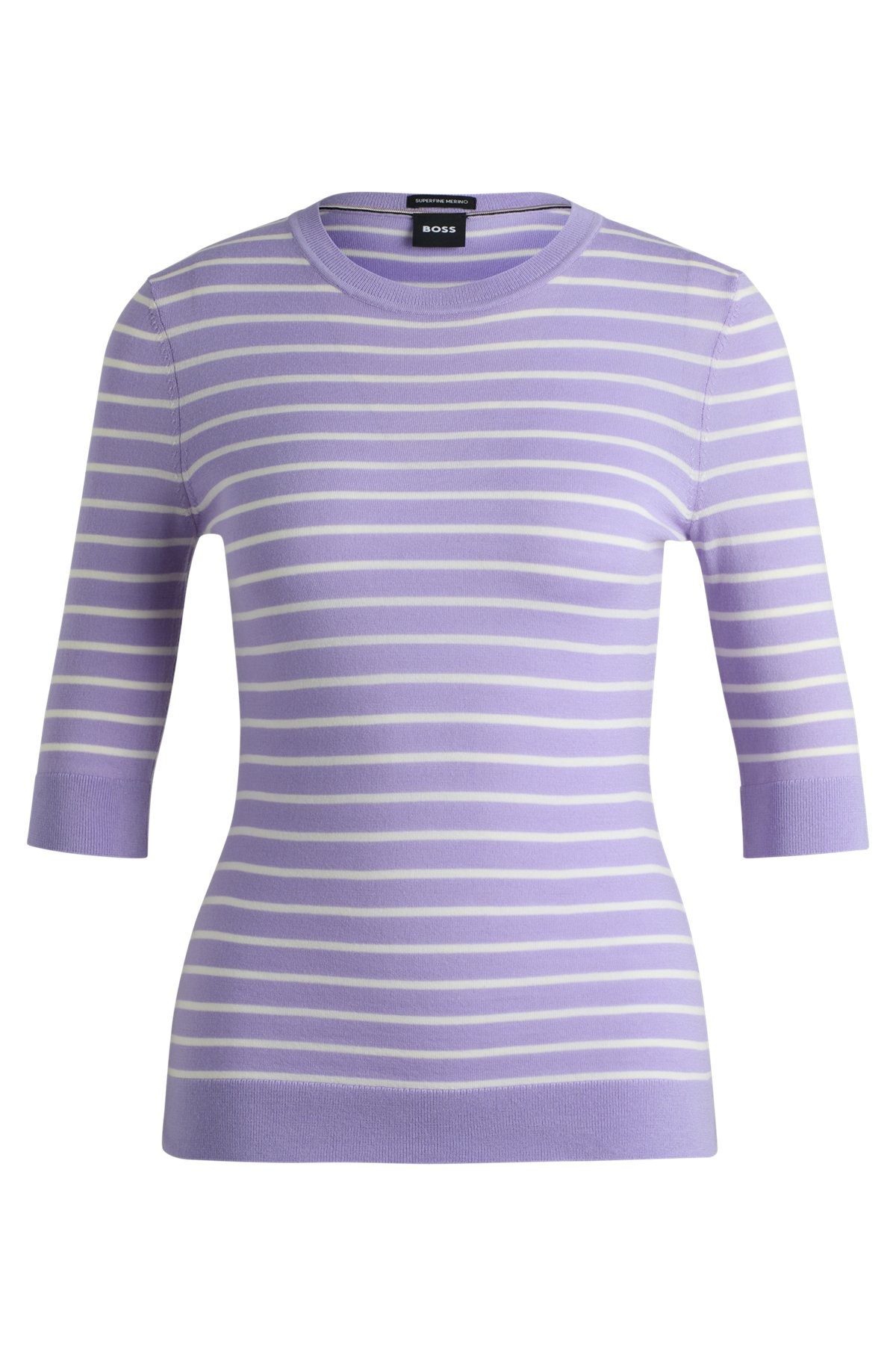 MERINO-WOOL SWEATER WITH BRETON STRIPES - 1
