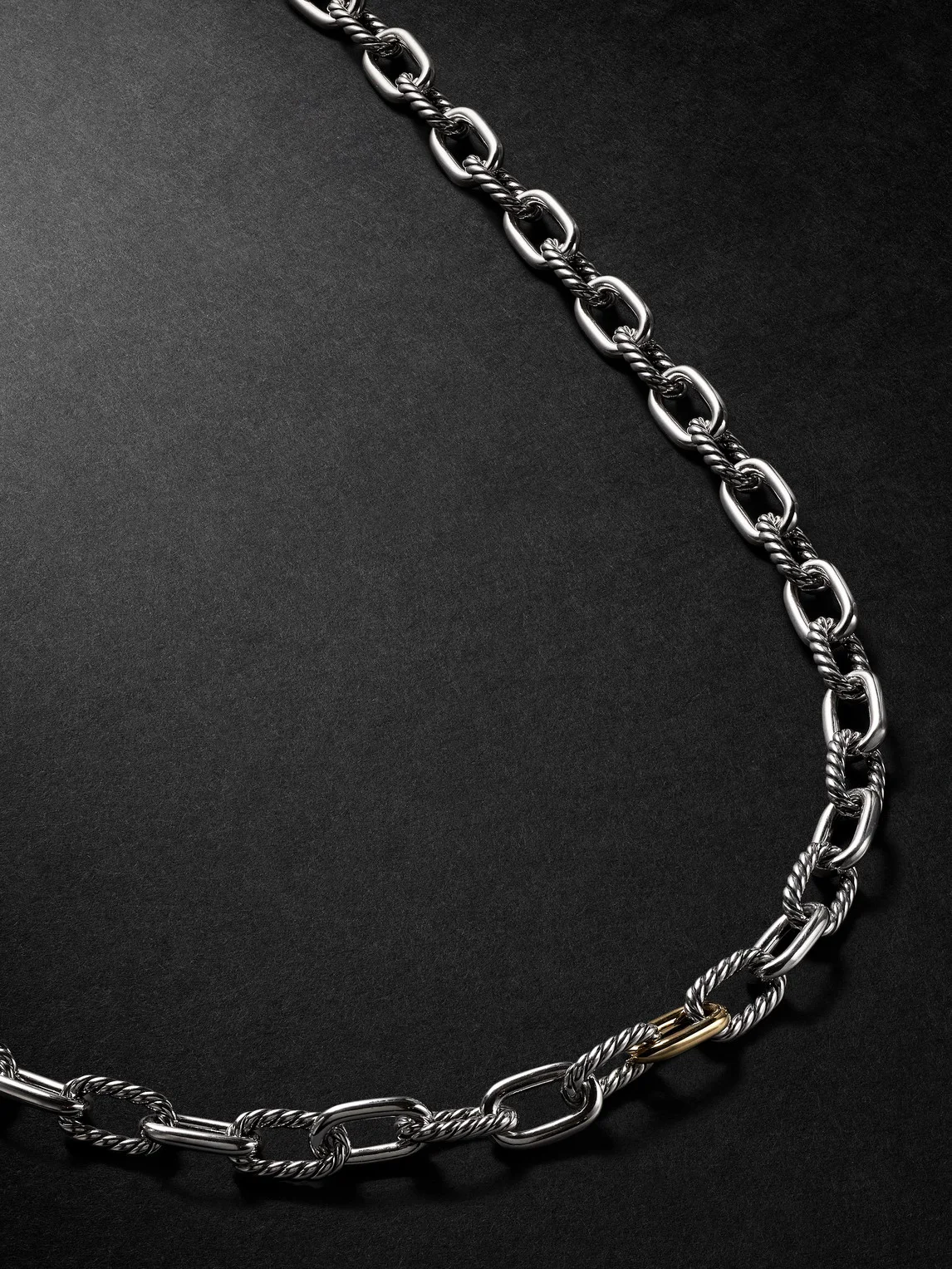 Madison Sterling Silver and 18-Karat Gold Chain Necklace - 1