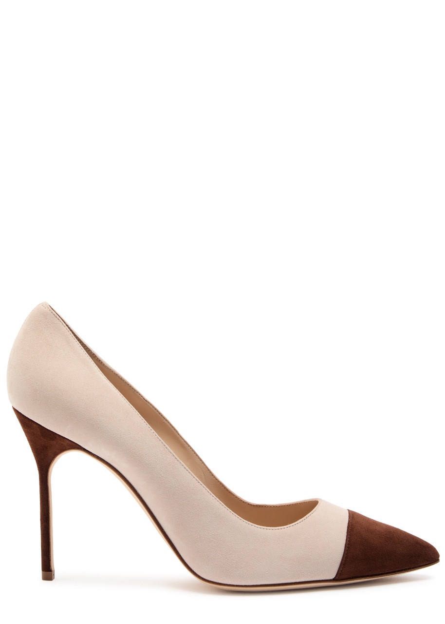 Manolo Blahnik Carpour 105 Suede Pumps - 1