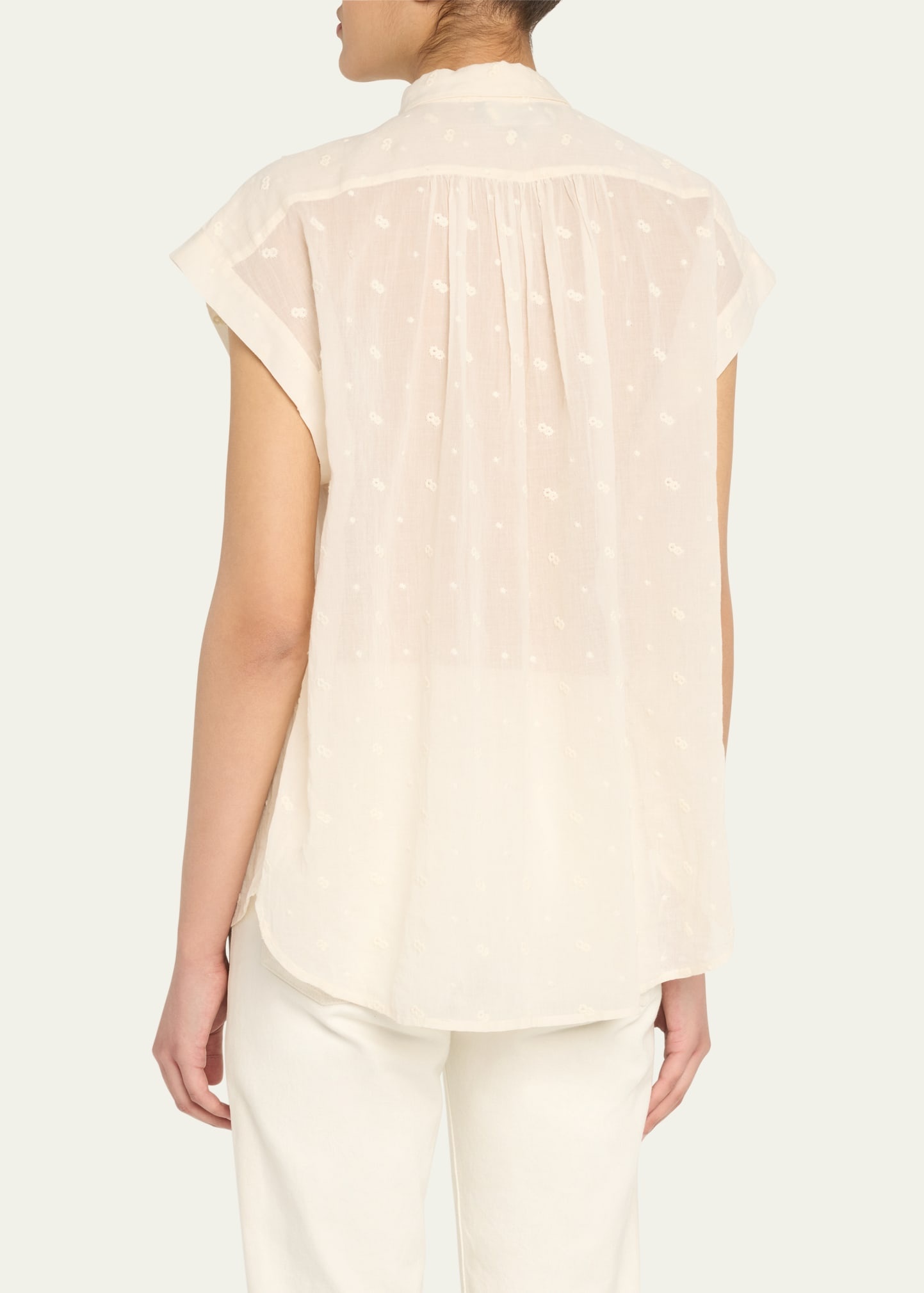 Normandy Eyelet Shirring Blouse - 3