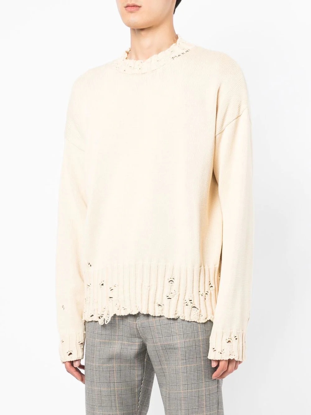 distressed cotton jumper - 3