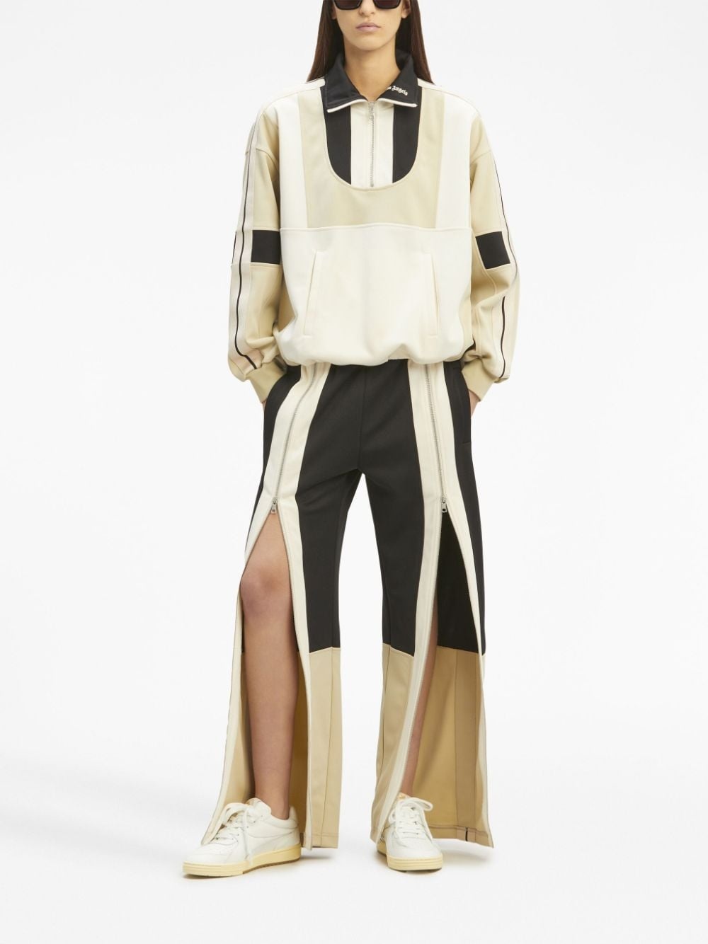 panelled half-zip jacket - 2