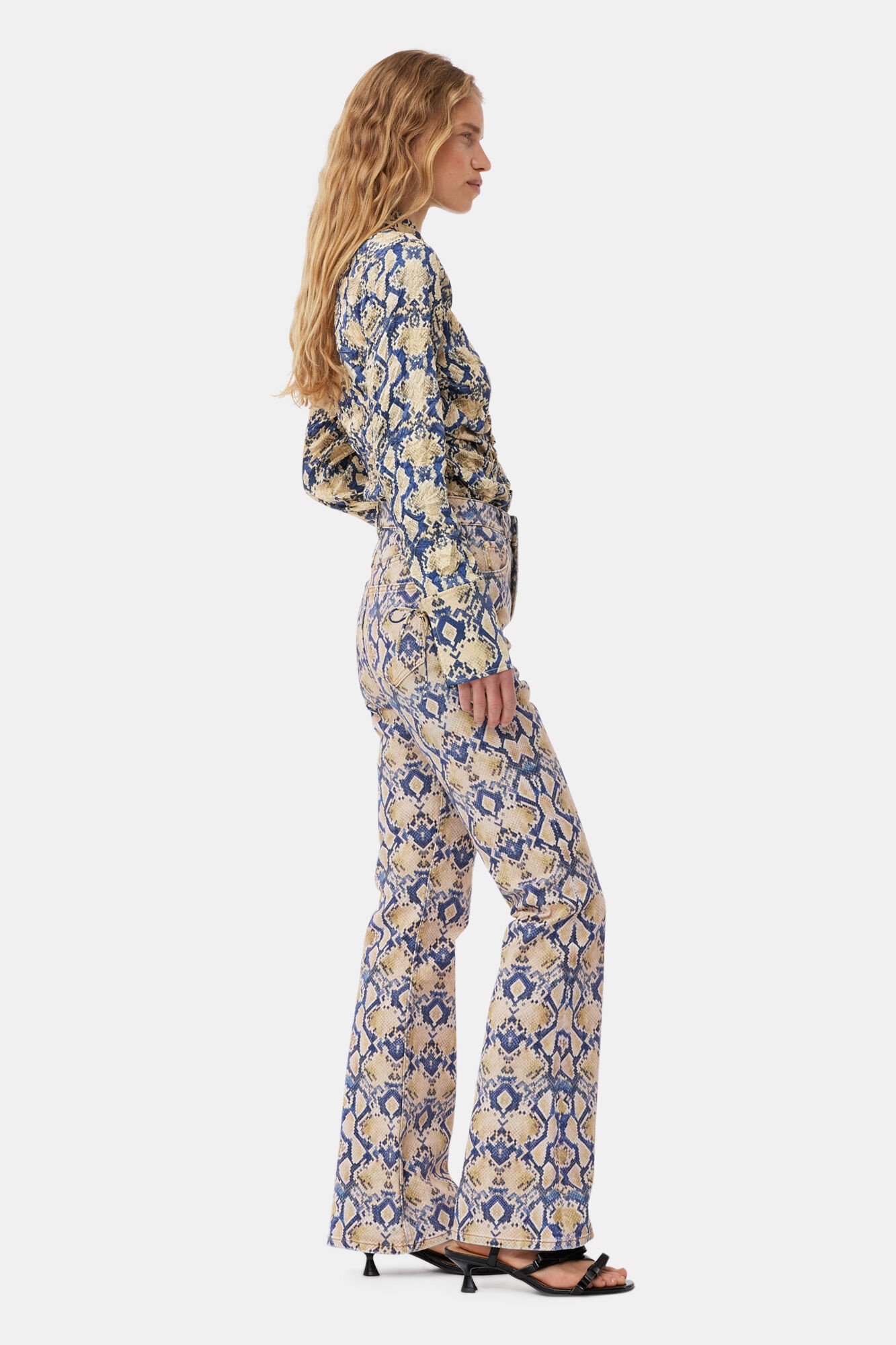 SNAKE PRINTED IRY JEANS - 4