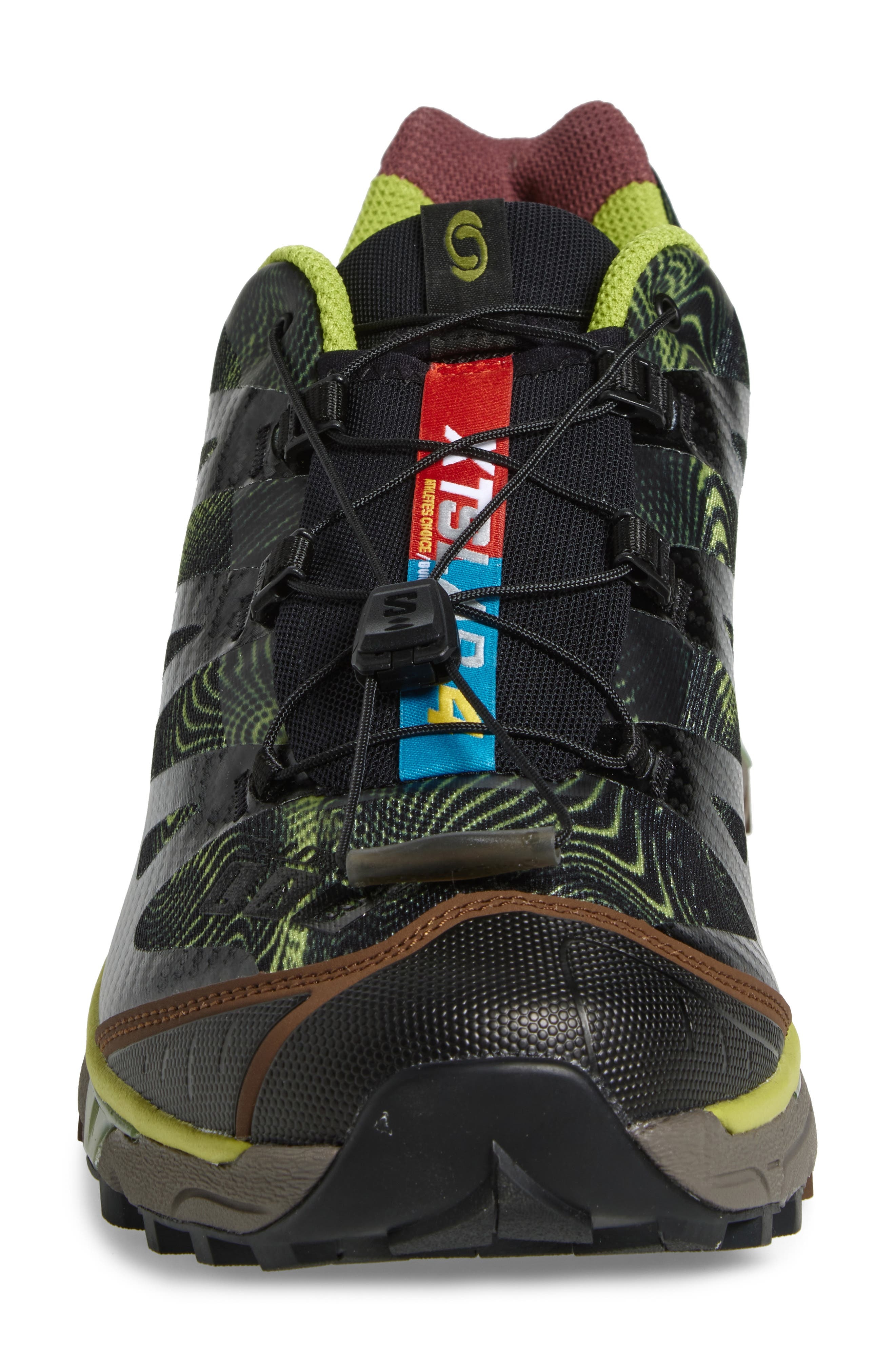 Salomon XT-4 OG Rave at Dawn Sneaker in Black/Dark Citron at Nordstrom - 4