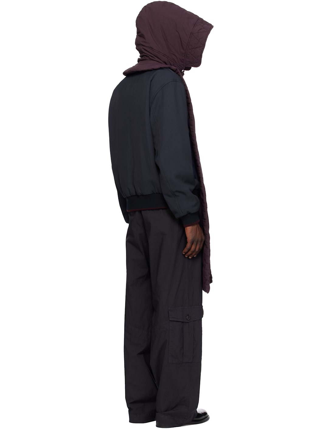 Purple Hooded Cotton Vest - 3
