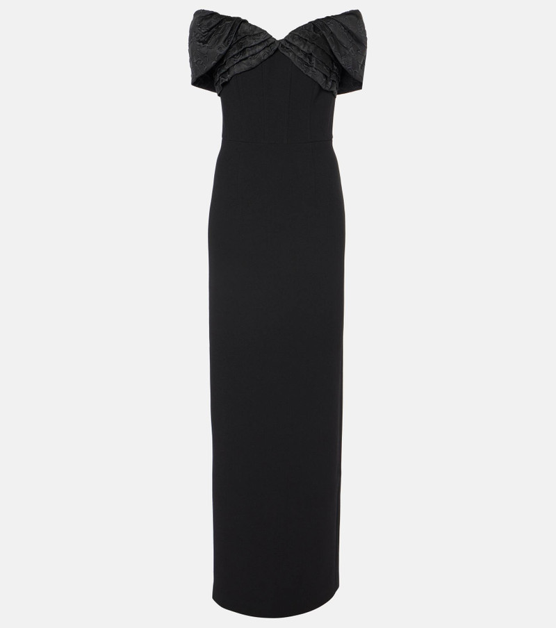 Athena caped crêpe gown 1
