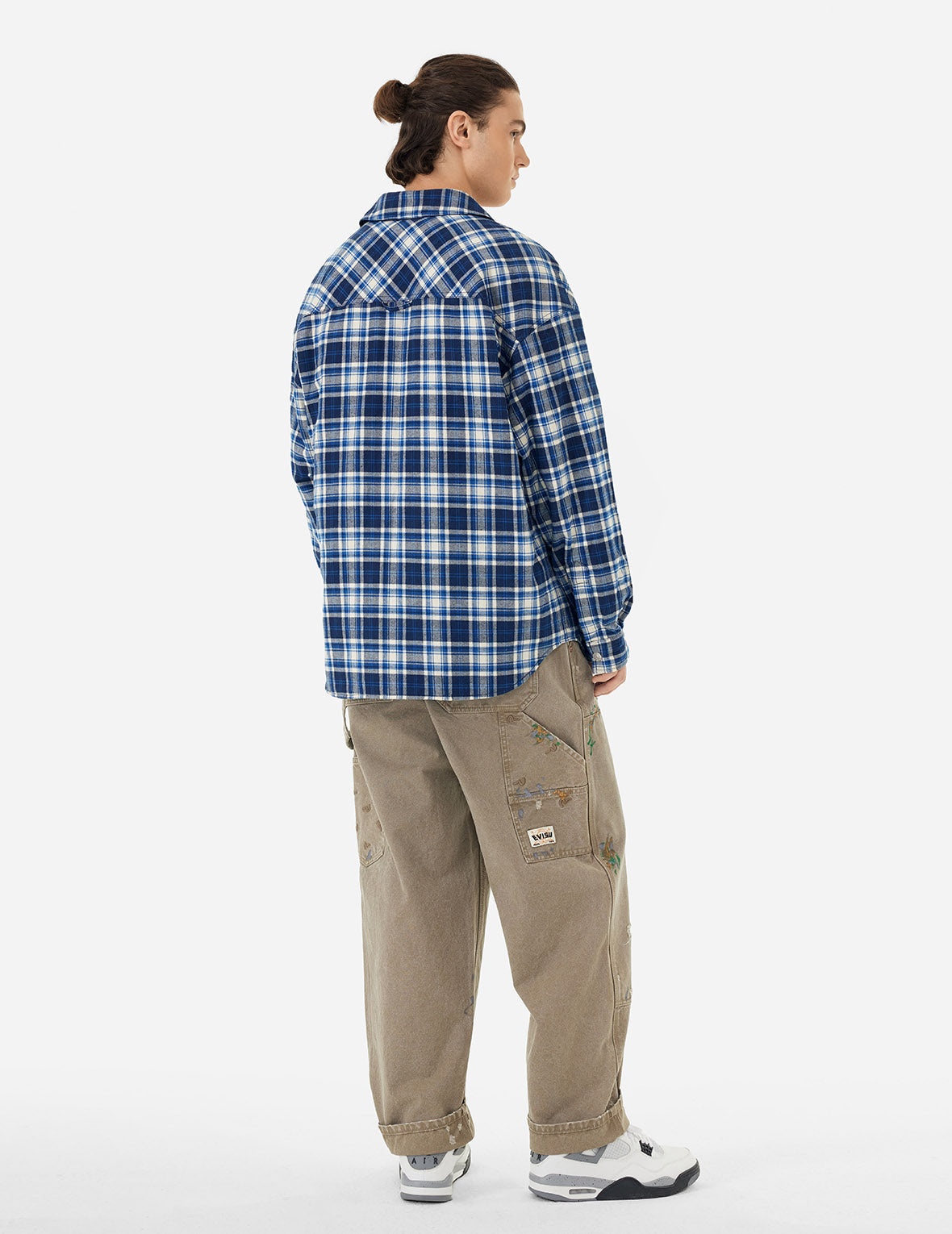 Reversible with Seagull Print Loose Fit Shirt Jacket - 3