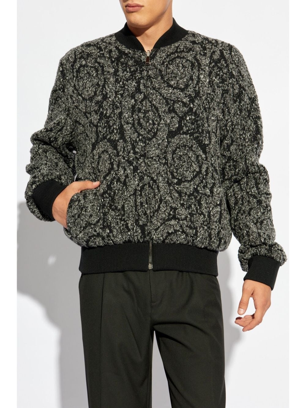 Barocco print bomber jacket - 3