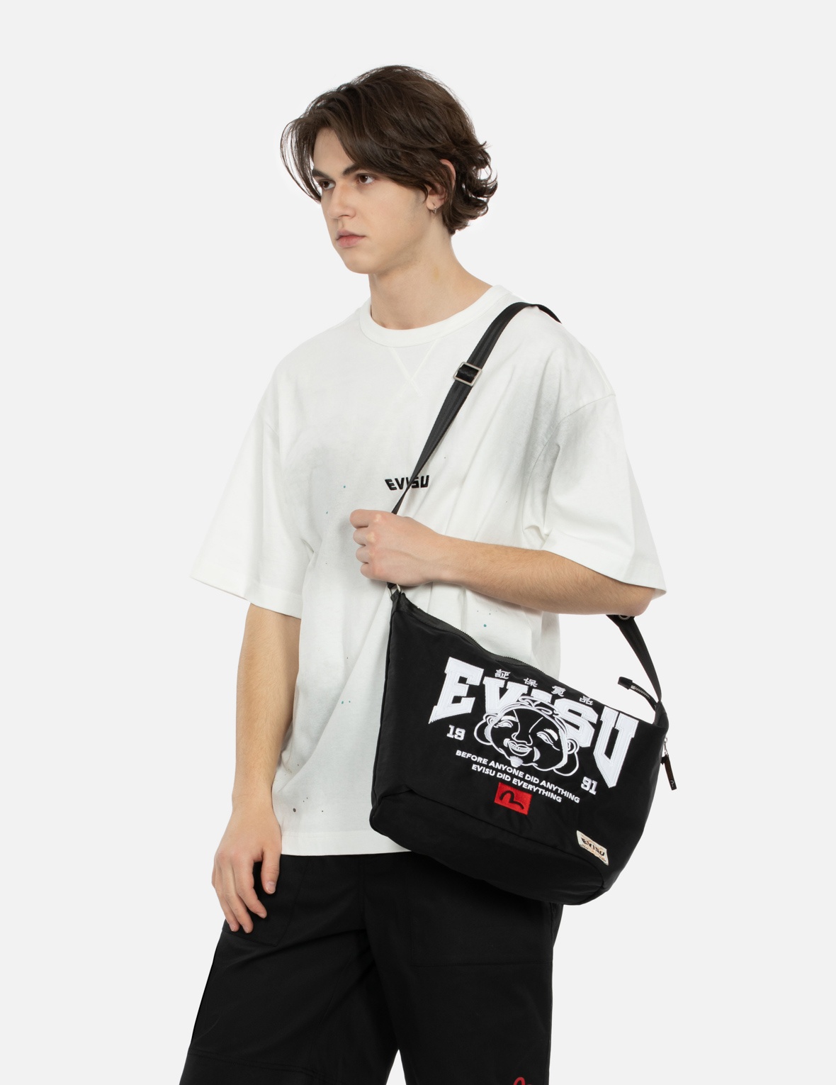 LOGO AND GODHEAD EMBROIDERY REGULAR FIT SHOULDER BAG - 4