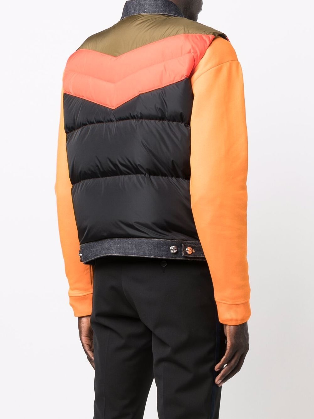 colour-block padded gilet - 4