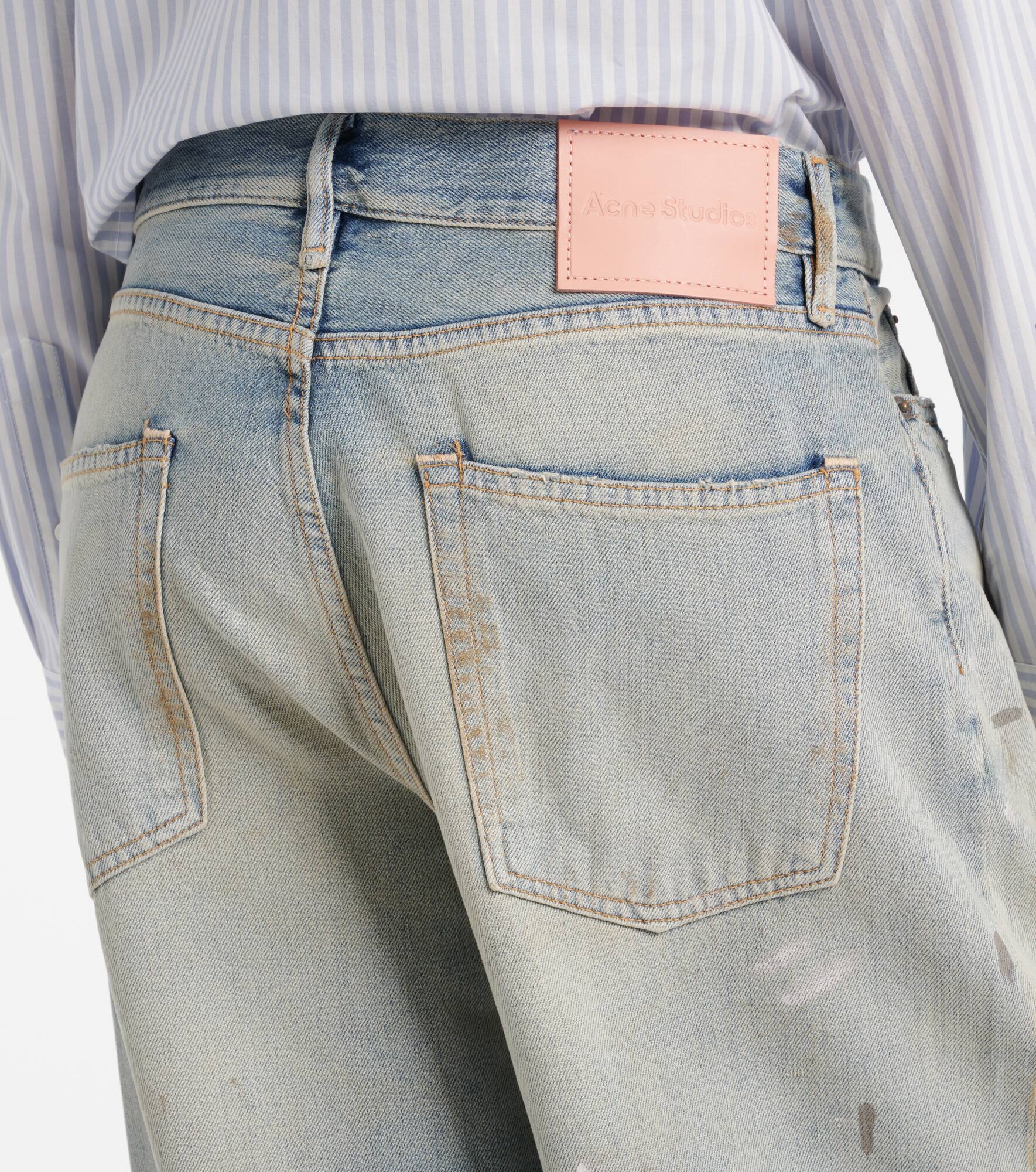 Distressed mid-rise wide-leg jeans - 6
