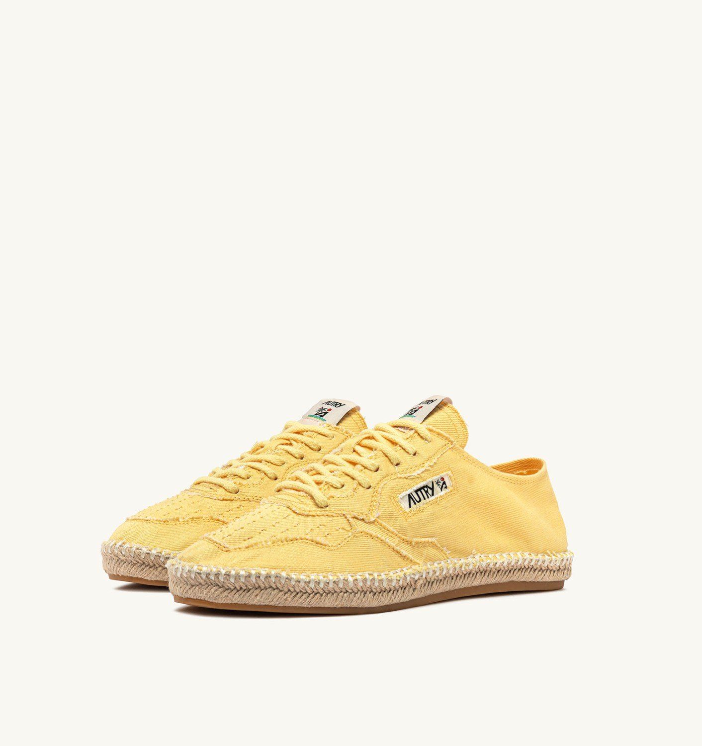 SANDY ESPADRILLES IN PASTEL YELLOW CANVAS - 2