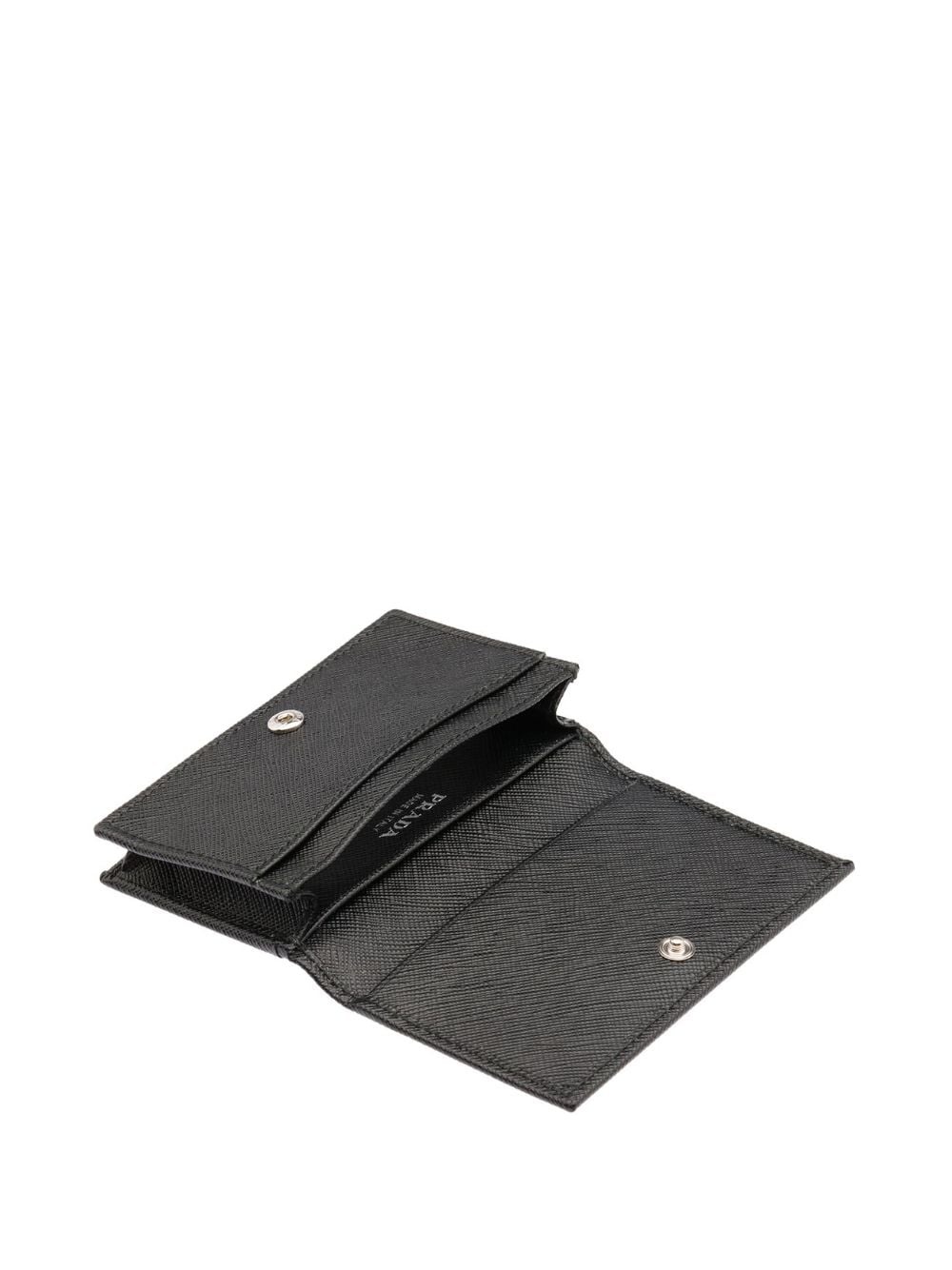 triangle-logo leather cardholder - 3