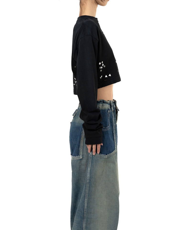 Embellished Cropped Long Sleeve T-shirt 14