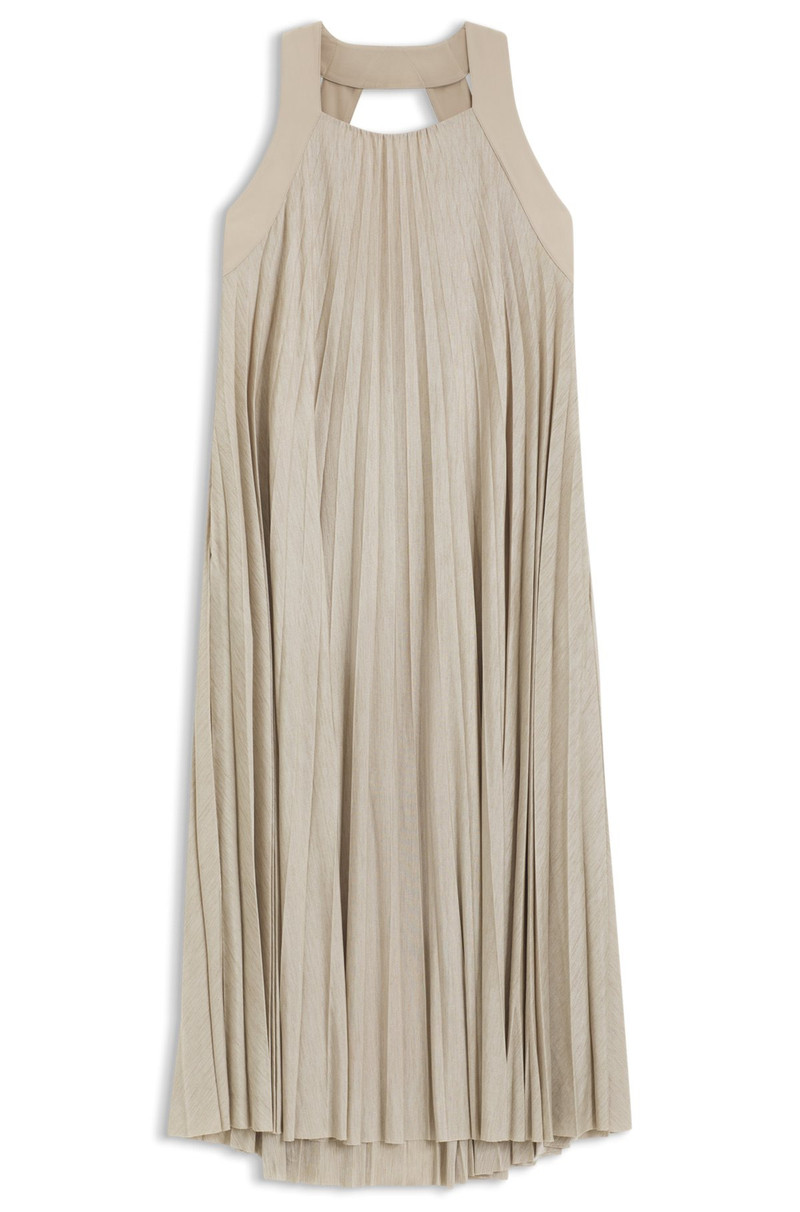 PLISSÉ-PLEAT DRESS WITH HALTERNECK 1