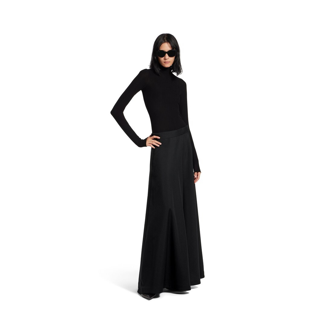 Women's Low Waist Maxi Skirt in Black - 2