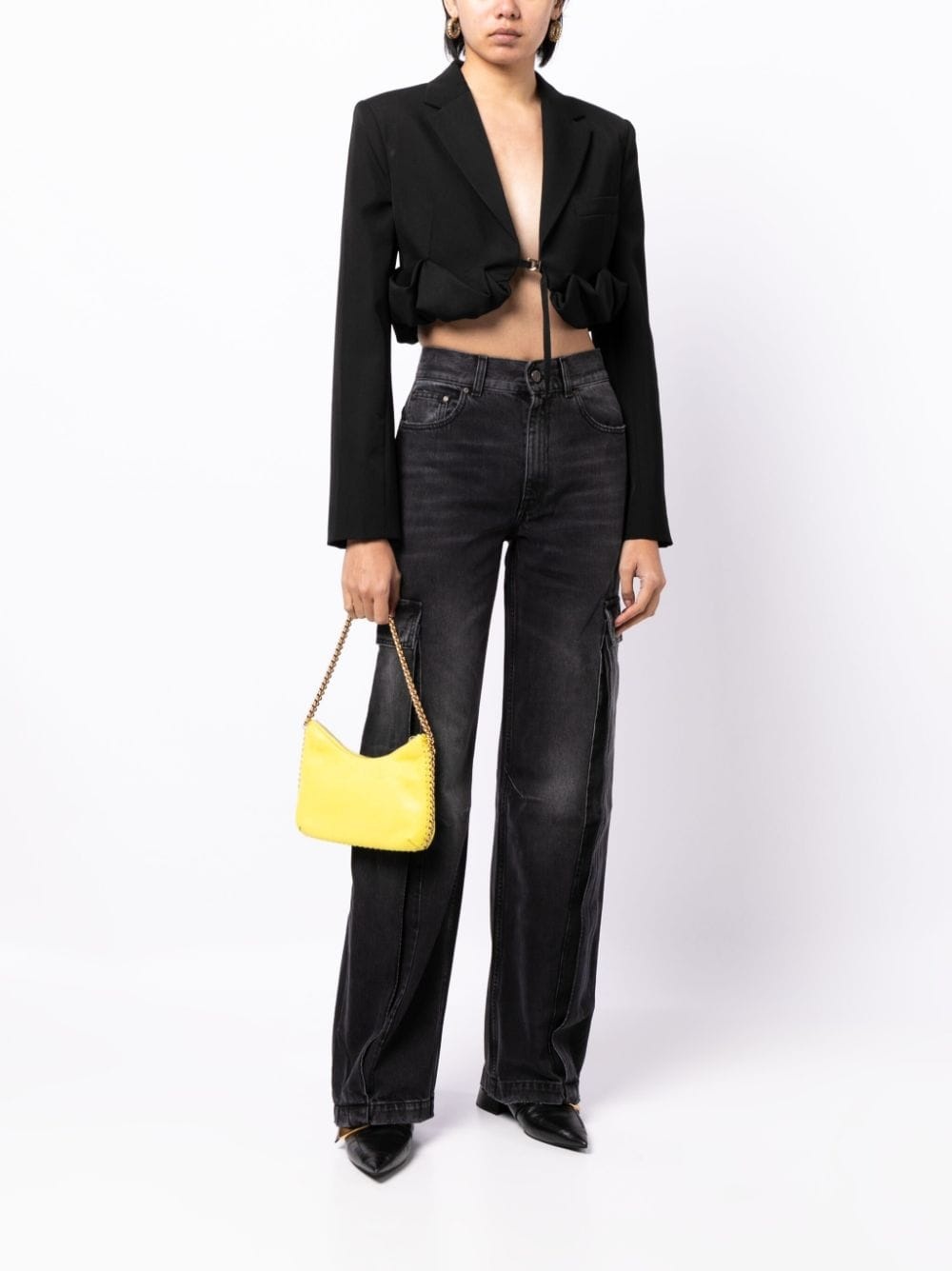 wide-leg cargo jeans - 2