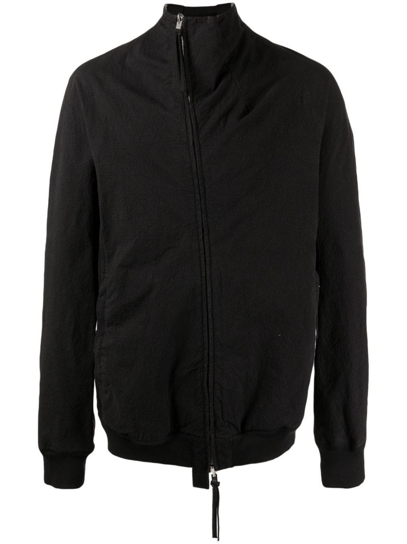 high-neck zipped cotton jacket 1