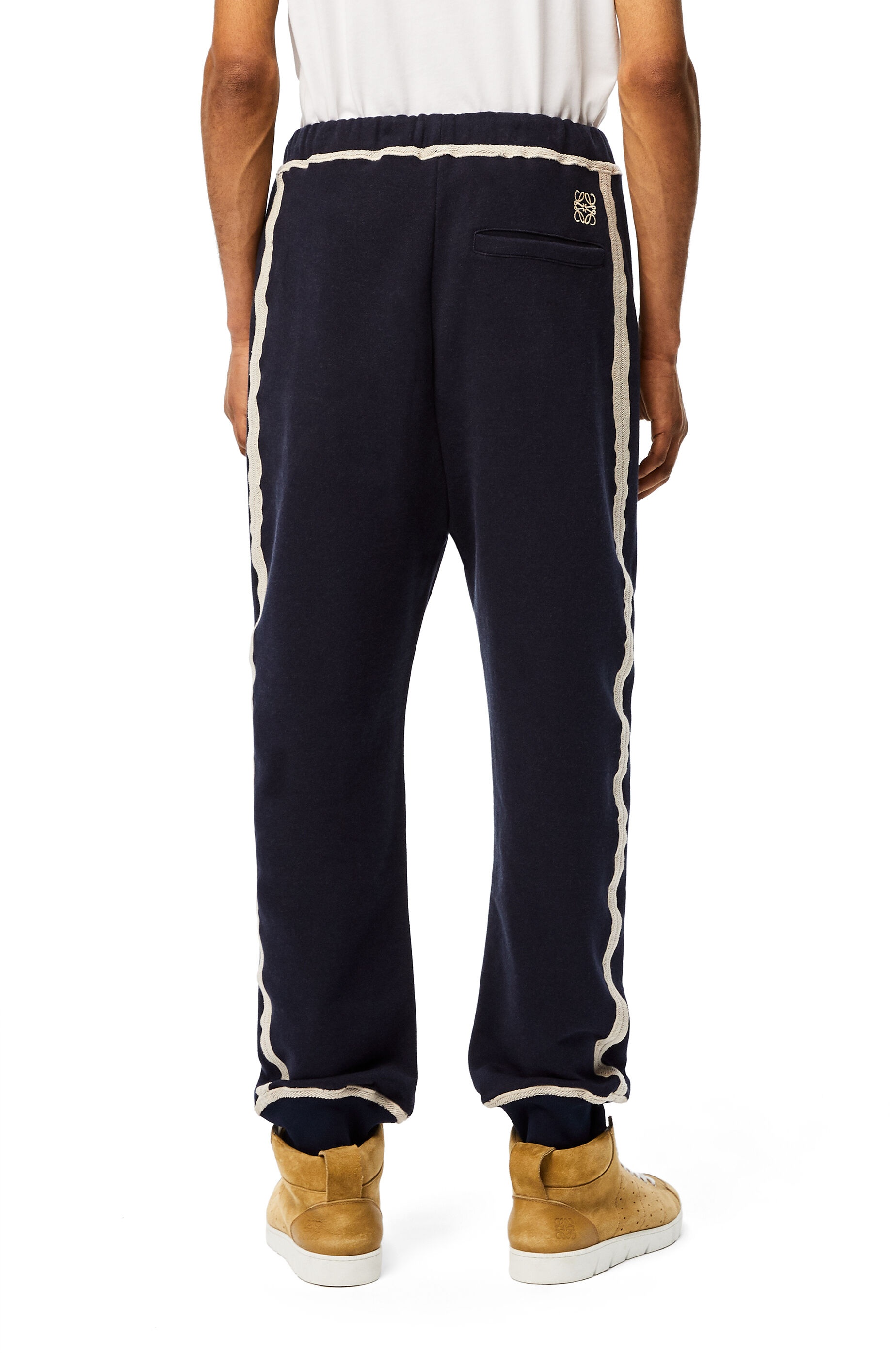 Anagram embroidered track trousers in cotton - 4