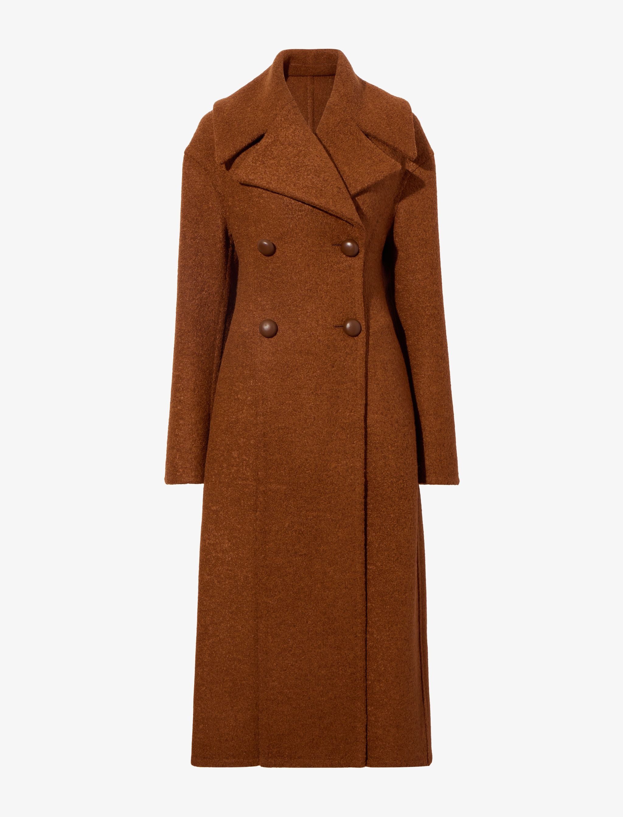 Double Face Llama Wool Coat - 6
