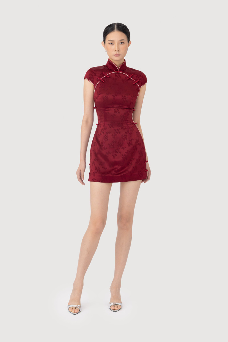 REN SATIN JACQUARD DRESS 4