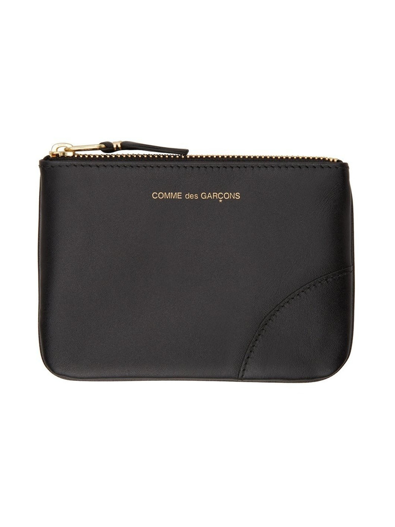logo-print leather pouch - 1