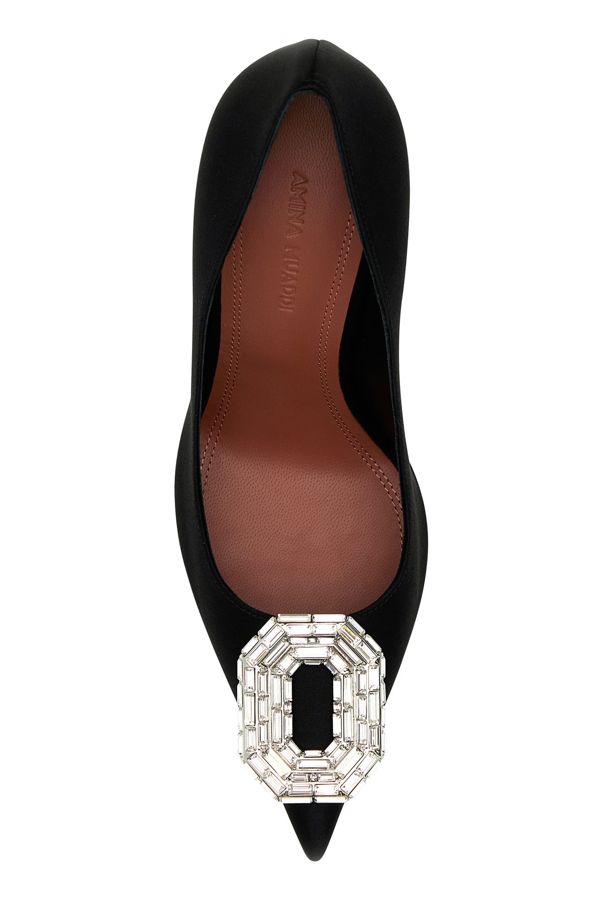 Black satin Camelia 105 pumps - 4