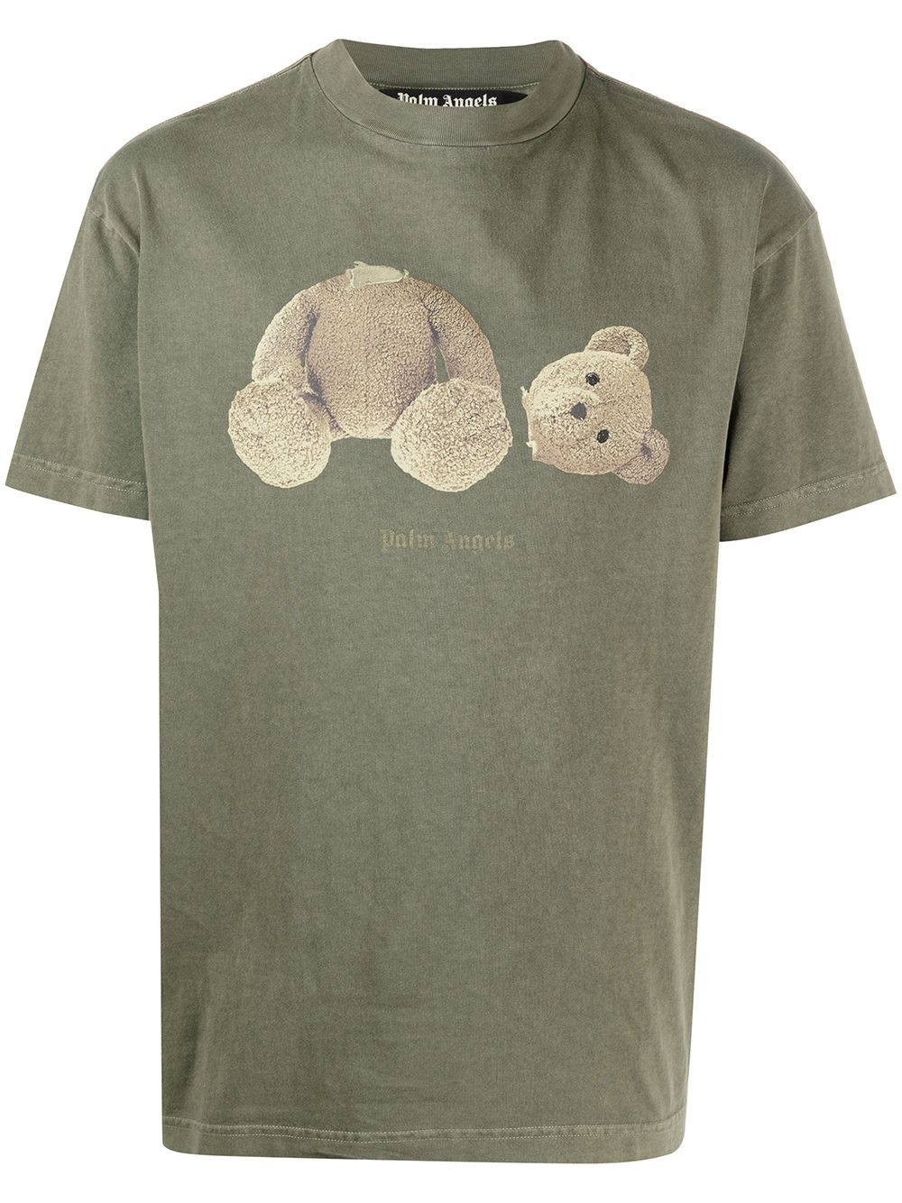 logo bear-print T-shirt - 1