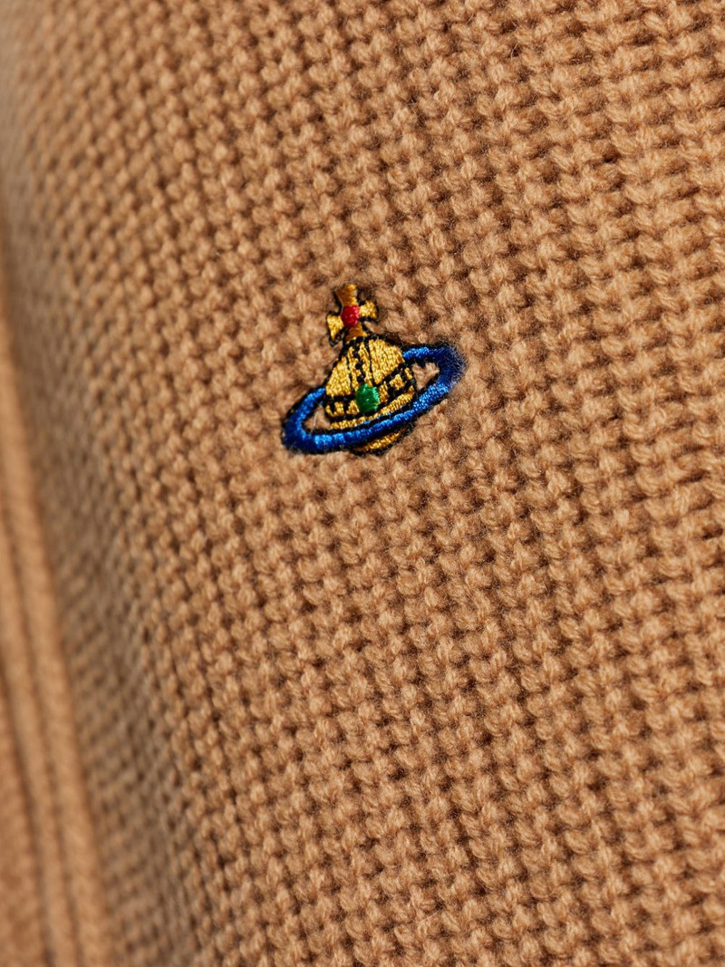 Fisherman zip embroidered sweater 5