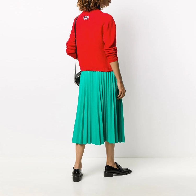 (WMNS) Gucci Knitted Wool Jumper 'Red' 609656-XKAP0-6509 - 5