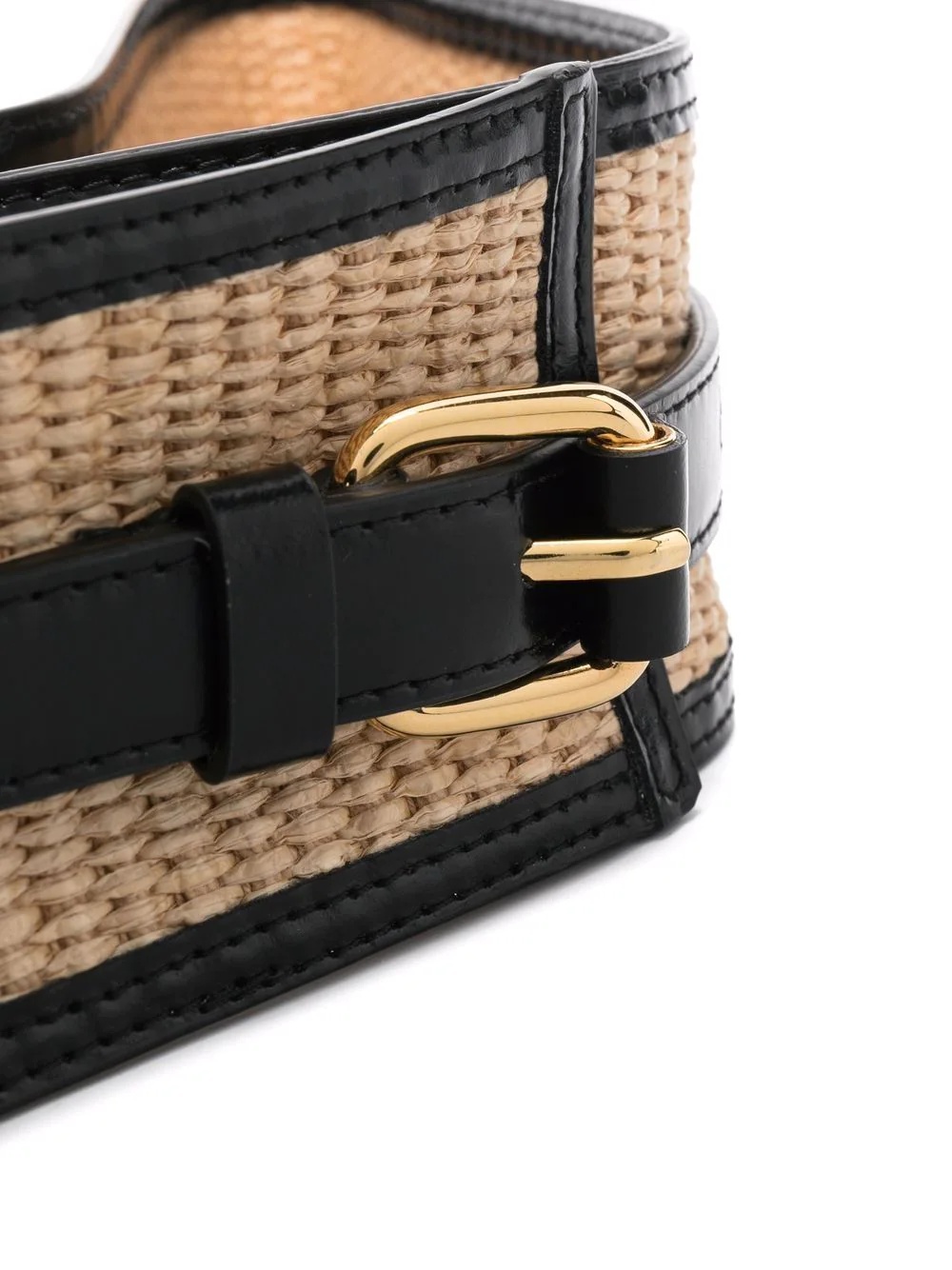 two-tone raffia belt - 2