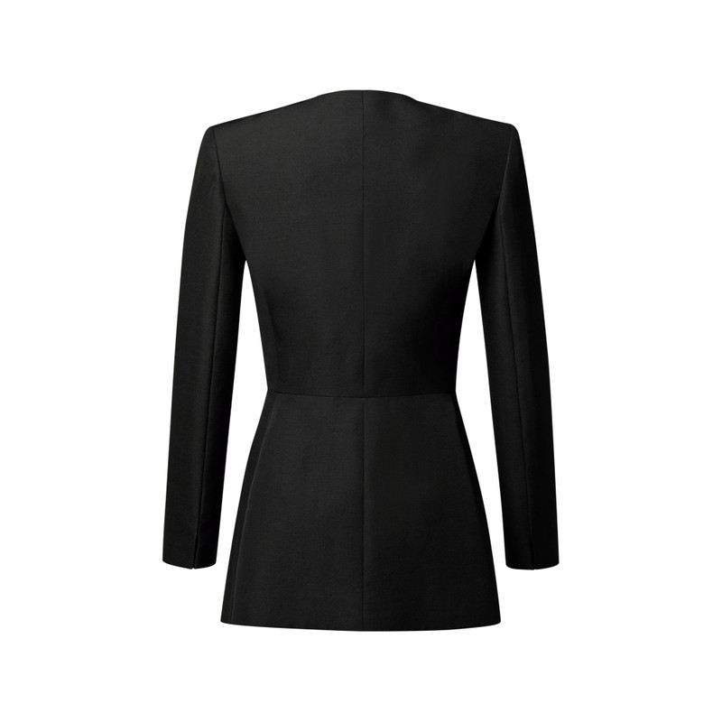 Rustic Button Double-Breasted Blazer 3