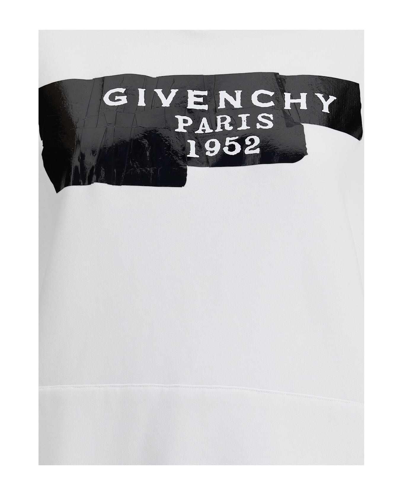 Gauzy Fabric Hoodie With Givenchy Tape - 3