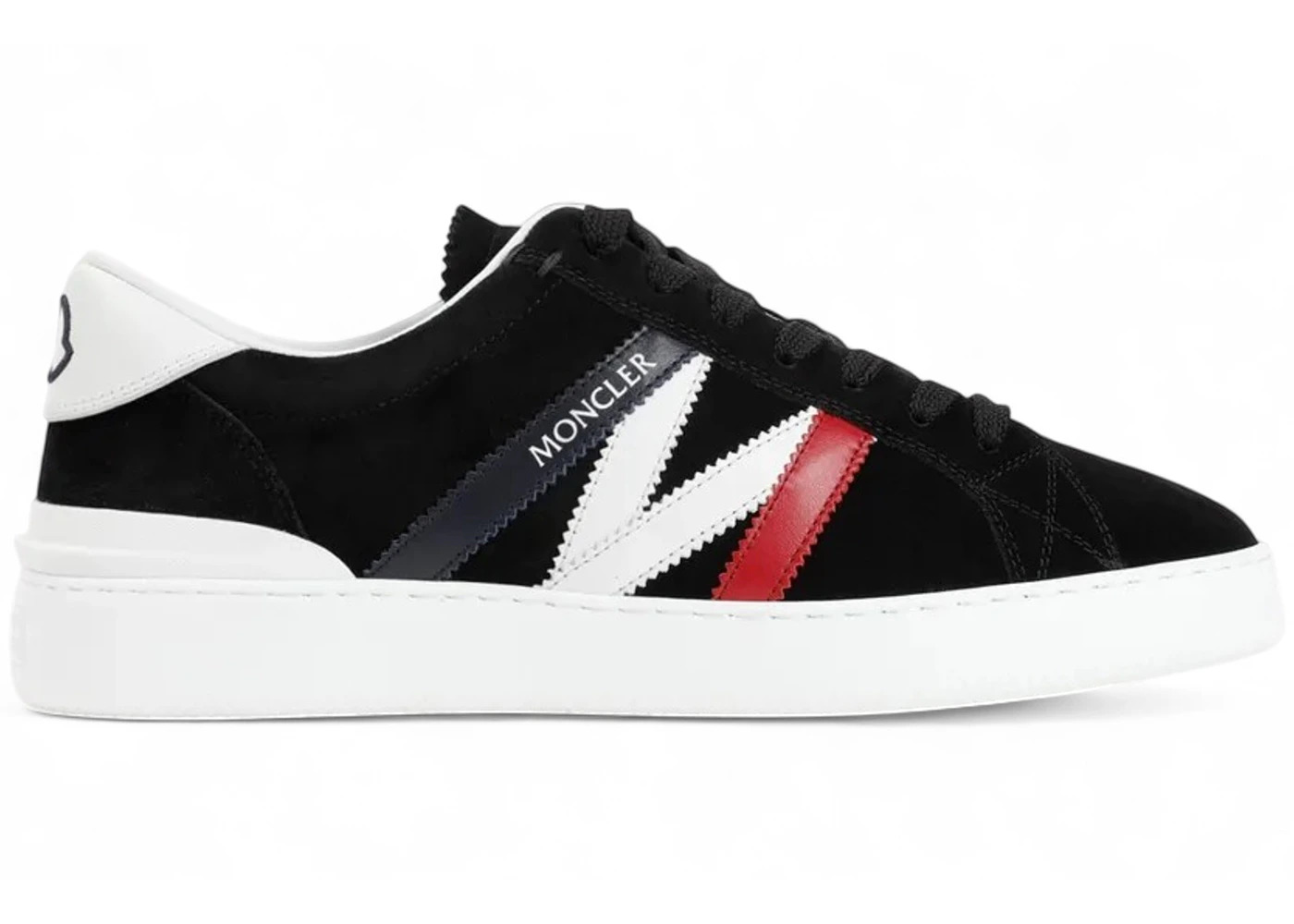 Moncler Monaco Low Suede Black White Red - 1