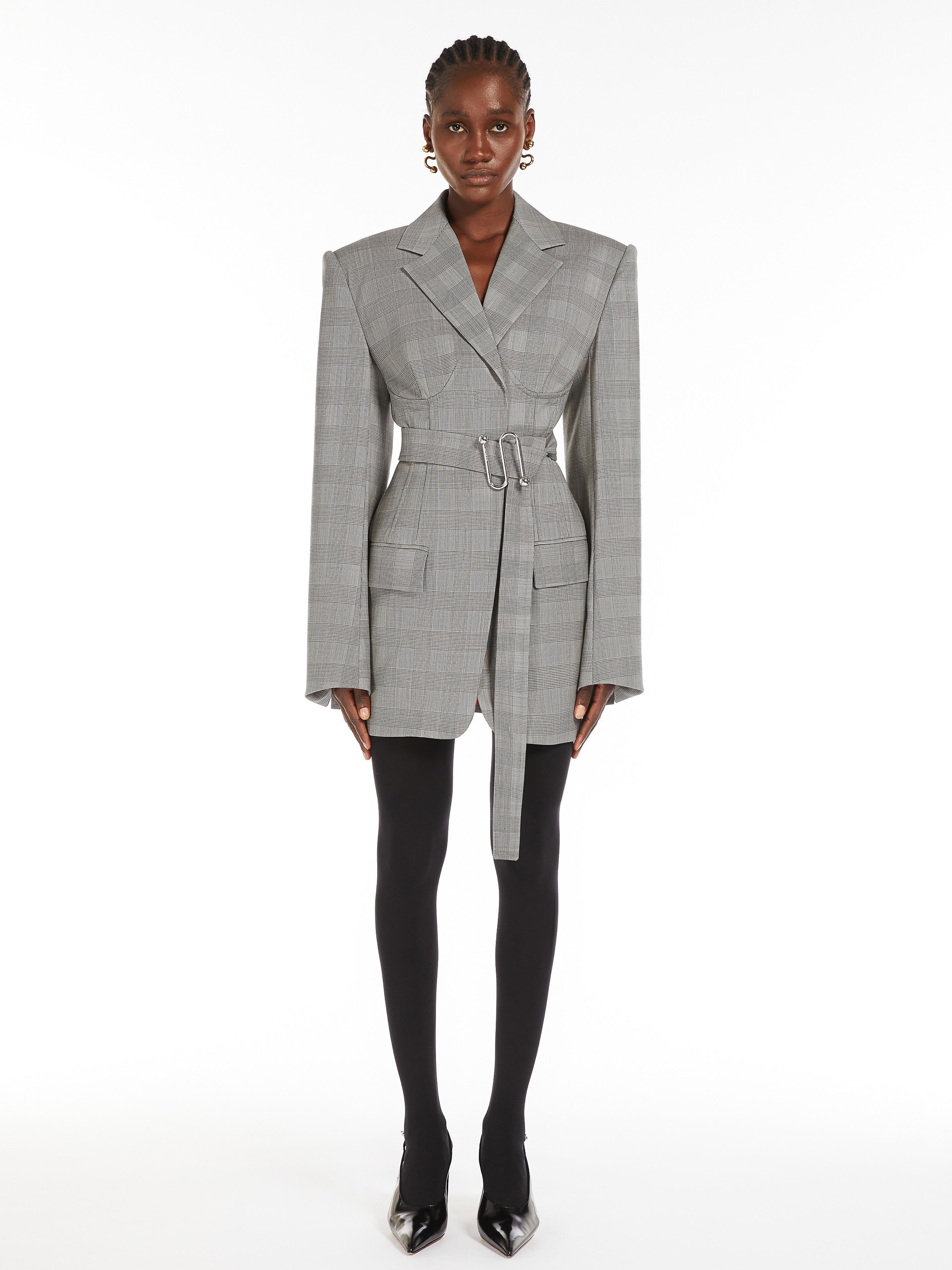 EMY Fitted jacket with belt - 3