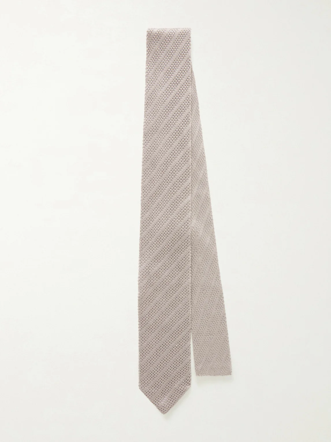 8cm Striped Knitted Silk Tie - 1
