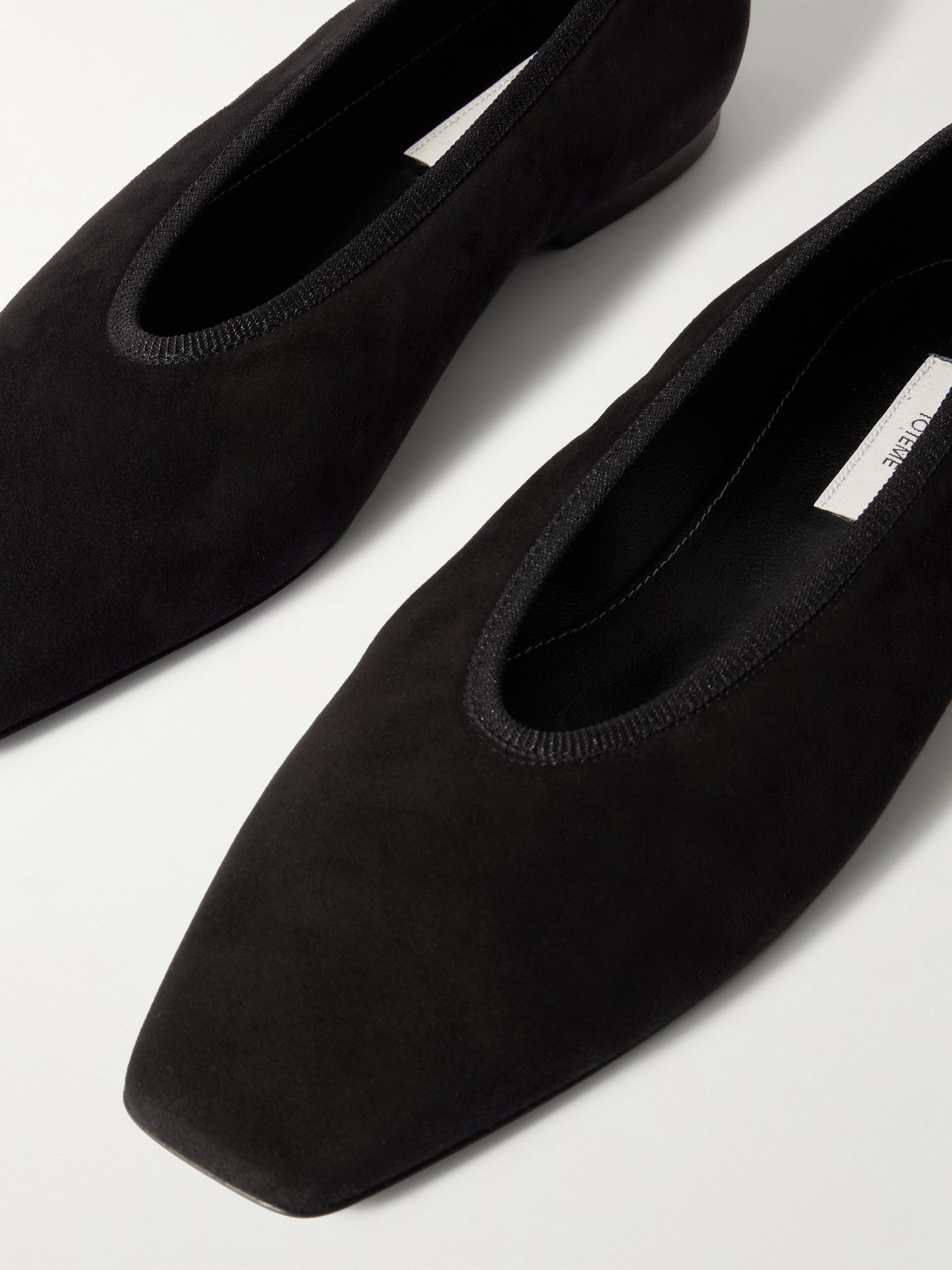 The Minimalist suede ballet flats Black - 4