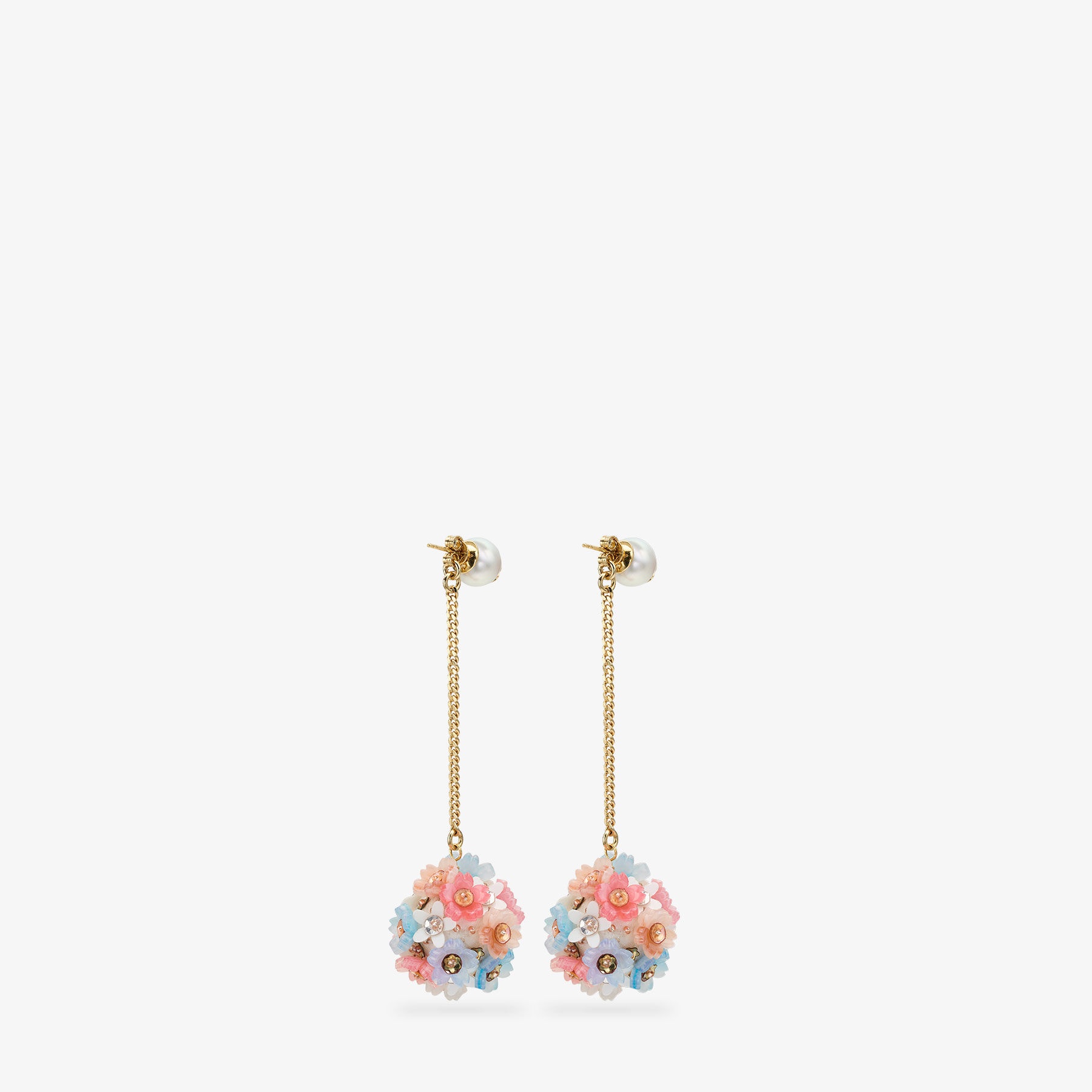 Daisy Pearl Drops
Gold Finish Metal Earrings with Daisies & Pearls - 4